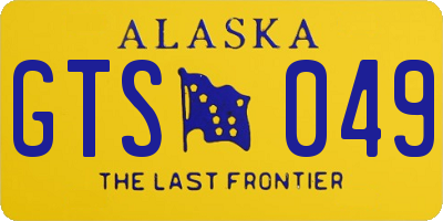 AK license plate GTS049