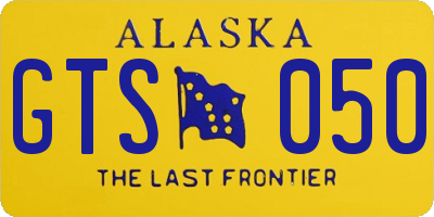 AK license plate GTS050