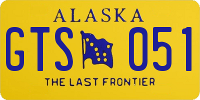 AK license plate GTS051