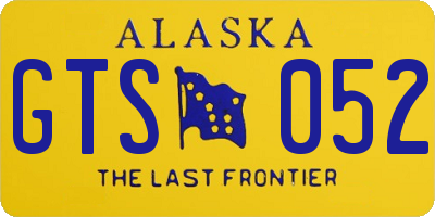 AK license plate GTS052