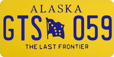 AK license plate GTS059