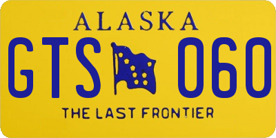 AK license plate GTS060