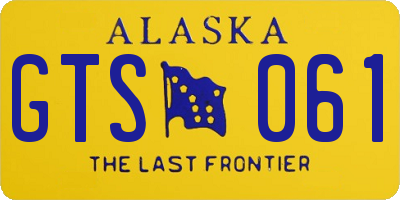 AK license plate GTS061