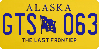 AK license plate GTS063