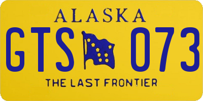 AK license plate GTS073