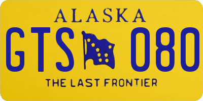 AK license plate GTS080
