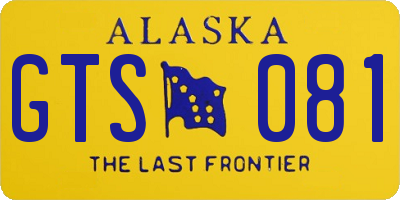 AK license plate GTS081