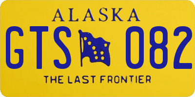 AK license plate GTS082