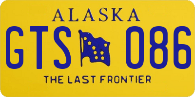 AK license plate GTS086