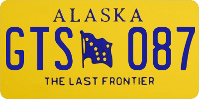 AK license plate GTS087
