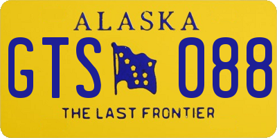 AK license plate GTS088