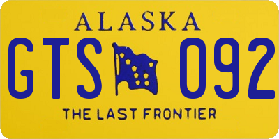 AK license plate GTS092