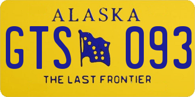 AK license plate GTS093