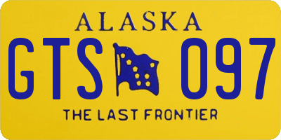 AK license plate GTS097