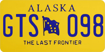 AK license plate GTS098