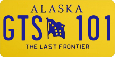 AK license plate GTS101