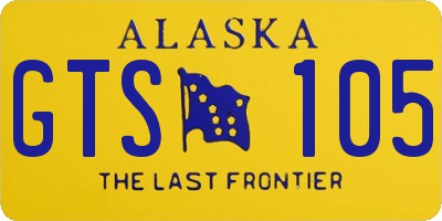 AK license plate GTS105