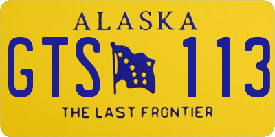 AK license plate GTS113