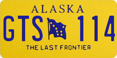 AK license plate GTS114