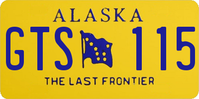 AK license plate GTS115