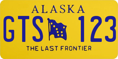 AK license plate GTS123