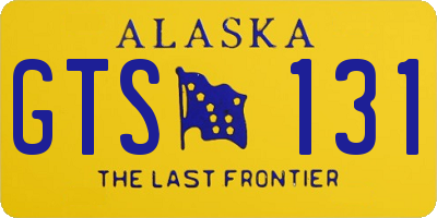 AK license plate GTS131