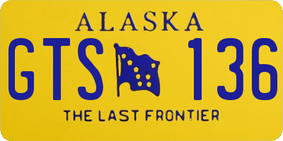 AK license plate GTS136