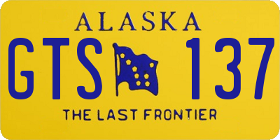 AK license plate GTS137