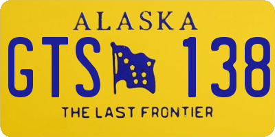 AK license plate GTS138