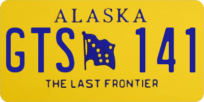 AK license plate GTS141