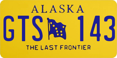 AK license plate GTS143