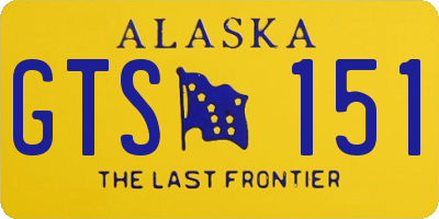AK license plate GTS151