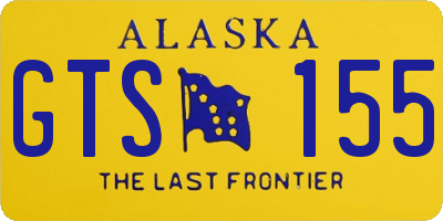 AK license plate GTS155