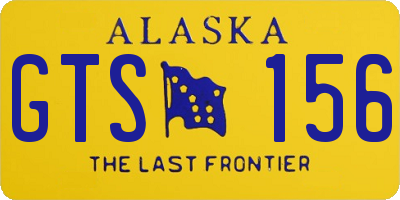 AK license plate GTS156