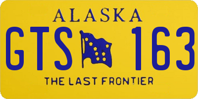 AK license plate GTS163