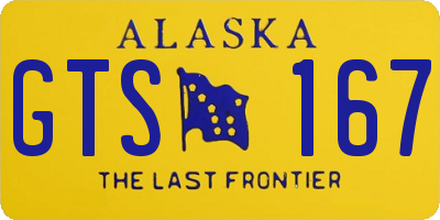 AK license plate GTS167