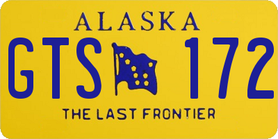 AK license plate GTS172
