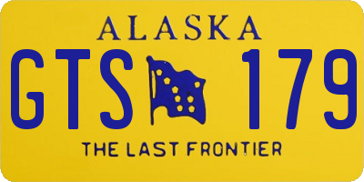 AK license plate GTS179