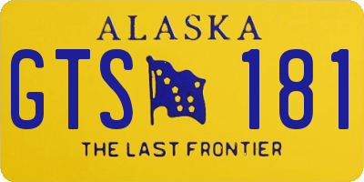 AK license plate GTS181