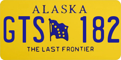 AK license plate GTS182