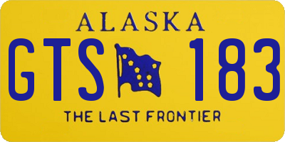 AK license plate GTS183