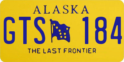 AK license plate GTS184