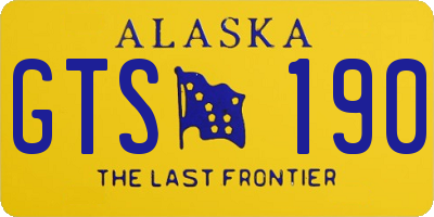 AK license plate GTS190