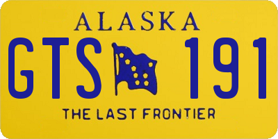 AK license plate GTS191