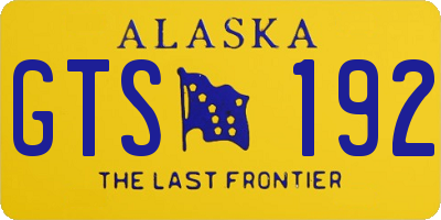 AK license plate GTS192