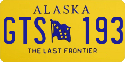 AK license plate GTS193