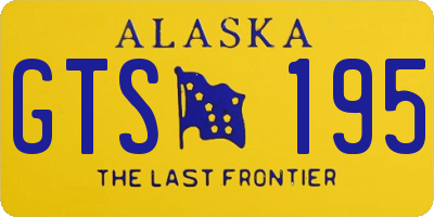 AK license plate GTS195