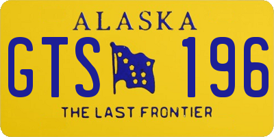AK license plate GTS196