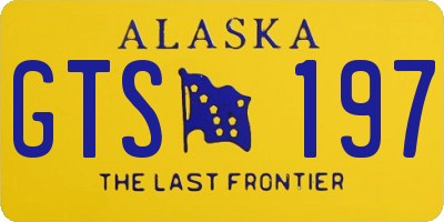 AK license plate GTS197