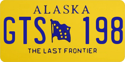 AK license plate GTS198